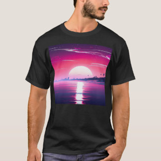 Camiseta Sunset de onda sintética