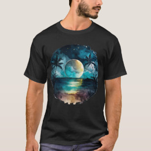 Camiseta Sunset de praia exótica