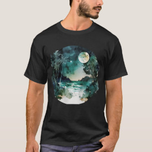 Camiseta Sunset de praia tropical
