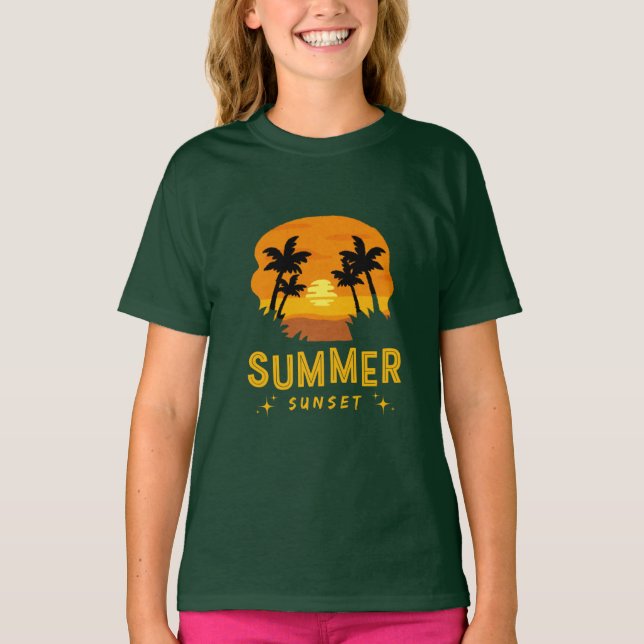 Camiseta Sunset de Verão (Frente)