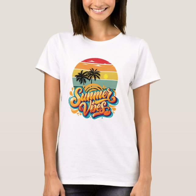 Camiseta Sunset de verão (Frente)