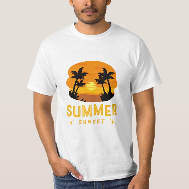 Camiseta sunset de Verão (Frente)