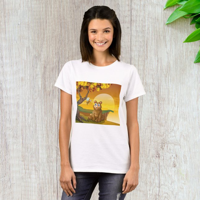 Camiseta Sunset do Urso Castanho (Criador carregado)
