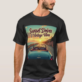 Camiseta Sunset Drives & Vintage Vibes - Viagem de Estrada