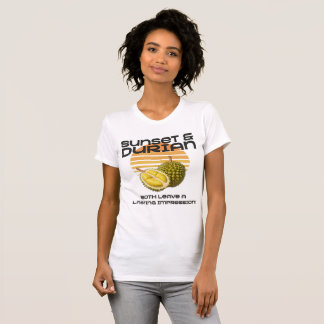 Camiseta Sunset & Durian: Ambos Deixam Uma Impressão Durado