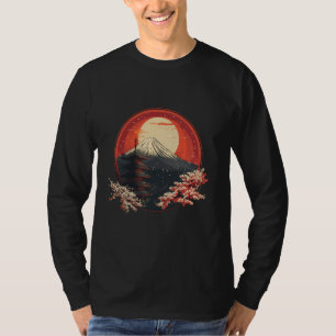 Camiseta Sunset E Templo Asiático De Montanha - Sakura Cher