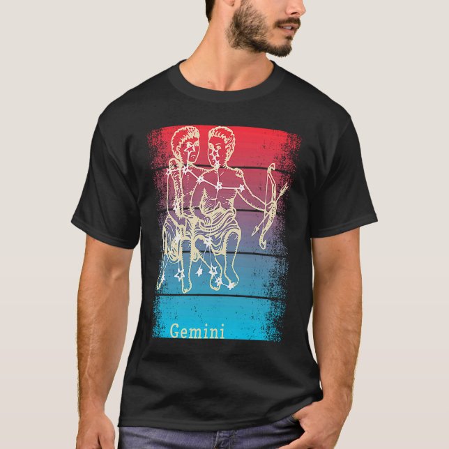 Camiseta Sunset Gemini Zodiac (Frente)