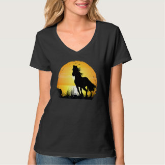 Camiseta Sunset Horse Breed Silhouette Arabian
