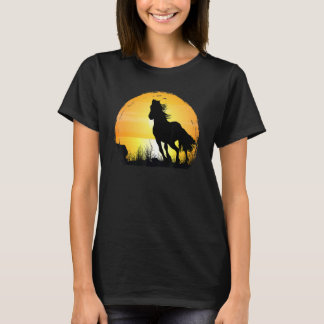 Camiseta Sunset Horse Breed Silhouette Arabian