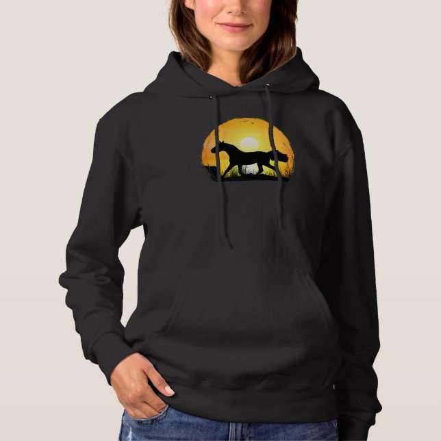 Camiseta Sunset Horse Breed Silhouette  Holsteiner Horse (Frente)