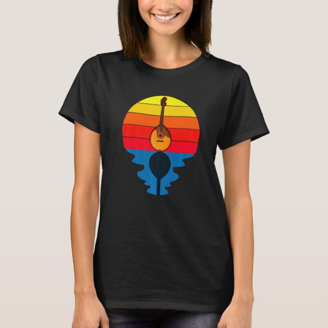 Camiseta Sunset Music String Instrument Mandolin   (Frente)