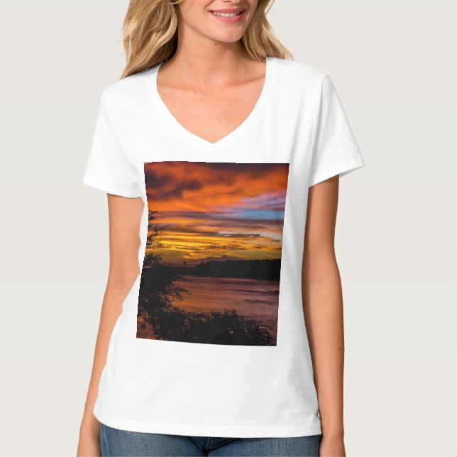 Camiseta Sunset na Praia, Cabo Verde (Frente)