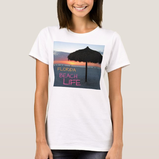 Camiseta Sunset na praia da Flórida Branca (Frente)