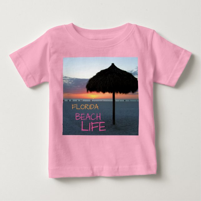 Camiseta Sunset na praia da Flórida Branca (Frente)