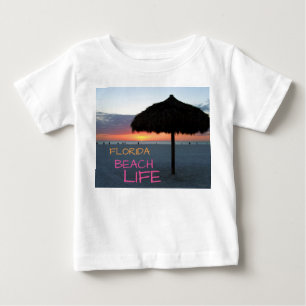 Camiseta Sunset na praia da Flórida Branca