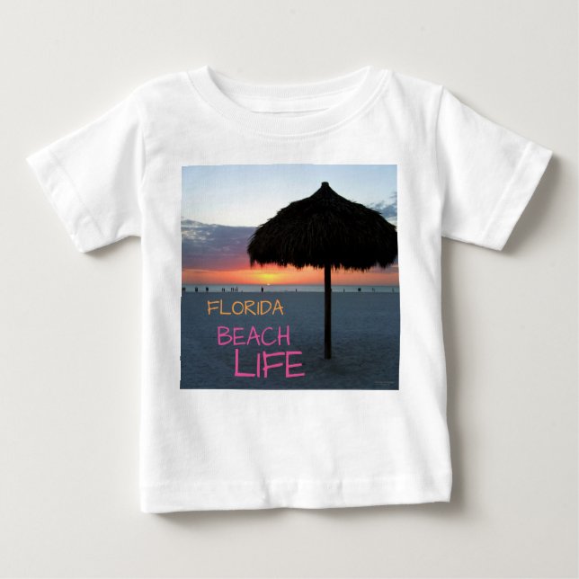 Camiseta Sunset na praia da Flórida Branca (Frente)