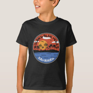 Camiseta Sunset nas Bahamas Azuis do Buraco Azul do Dean