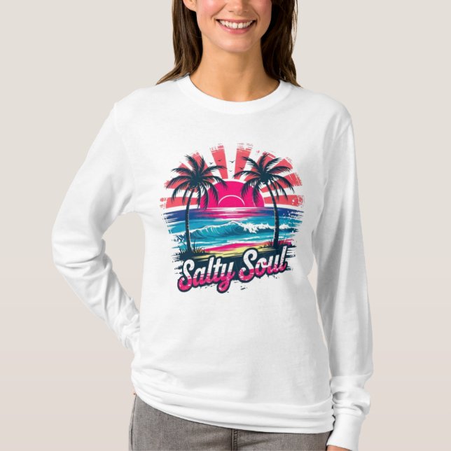 Camiseta Sunset Palm Dream (Frente)