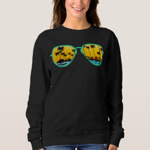Camiseta Sunset Palm Trees Summer Vacay Beach Tropical Sung