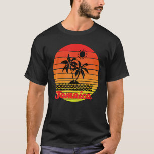 Camiseta Sunset Palm Treise Beach Cruise Summer Jamaica Vac