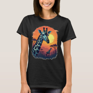 Camiseta Sunset Safari Wild African Giraffe Tee