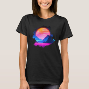 Camiseta Sunset Sobre Canyon E Montanhas De Grade La Sinthw