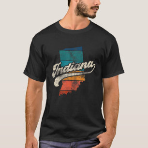 Camiseta Sunset Vintage Retro Indiana Home State EM 70S 80S