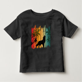 CAMISETA SUNSET WOLF HOWLING
