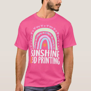 Camiseta Sunshine e 3D Imprimindo um Gpresente de Arco-Íris