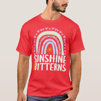 Camiseta Sunshine e Bitterns Cute Rainbow Gift para Mulhere