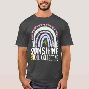 Camiseta Sunshine e Doll Coletando Gpresente Cute Arco-Íris