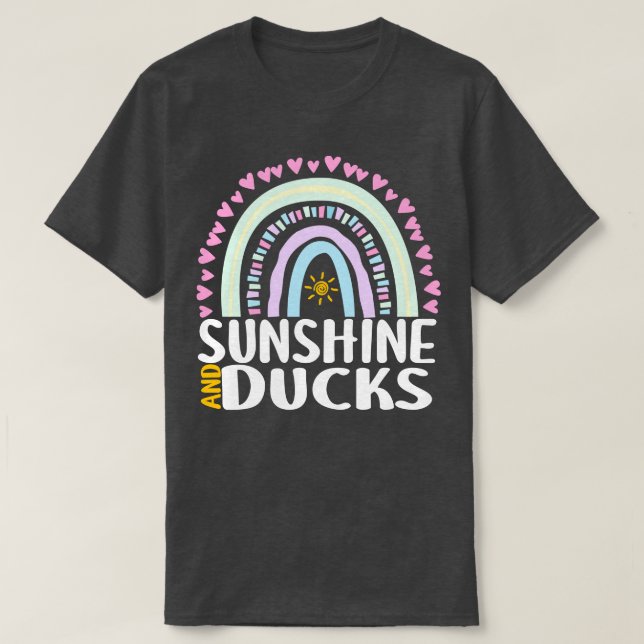 Camiseta Sunshine e Ducks Gift Cotovelo Cute para Mulheres  (Frente do Design)