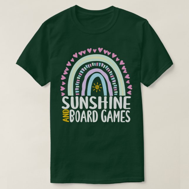 Camiseta Sunshine e Jogos Conselhos Bonitos de Arco-Íris pa (Frente do Design)