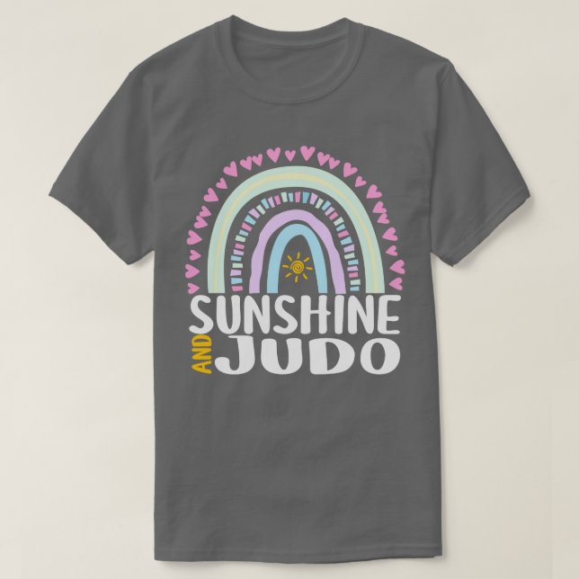 Camiseta Sunshine e Judo Cute Rainbow Gift para Mulheres Cr (Frente do Design)