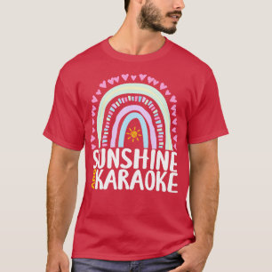 Camiseta Sunshine e Karaoke Cute Rainbow Gift para Mulheres