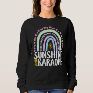 Camiseta Sunshine E Karaoke Gráficas Curtas Do Arco-Íris K