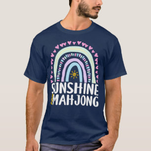 Camiseta Sunshine e Mahjong Cute Rainbow Gift para Mulheres