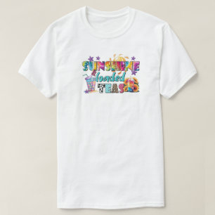Camiseta Sunshine & Loaded Teas Coloridas Vibraçõe