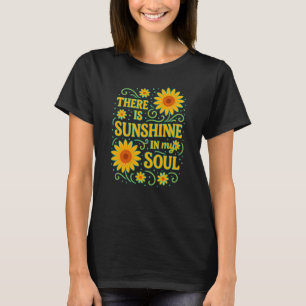Camiseta Sunshine Soul Bloom - Teto Floral Brilhante e Feli