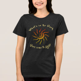 Camiseta Sunshine Sun Light Dark Inspirou Quote Dizendo