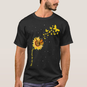 Camiseta Sunshine Vintage girassol com borboleta Monarca