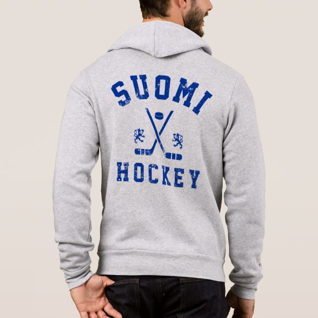 Camiseta Suomi Ice Hockey Hoodie (Verso)