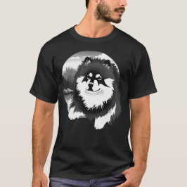 Camiseta SUOMI - Lapphund Finlandês - arte frontal - estilo