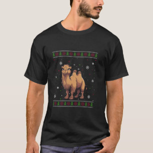 Camiseta Suor de Natal Bactrian Camel Mulheres Crianças Xm