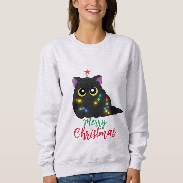 Camiseta Suor de Natal de Gato (Frente)