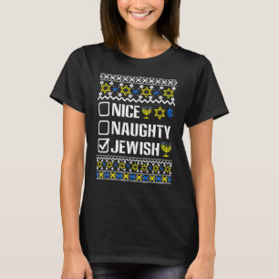 Camiseta Suor judeu e travesso Hanukkah Chanukah
