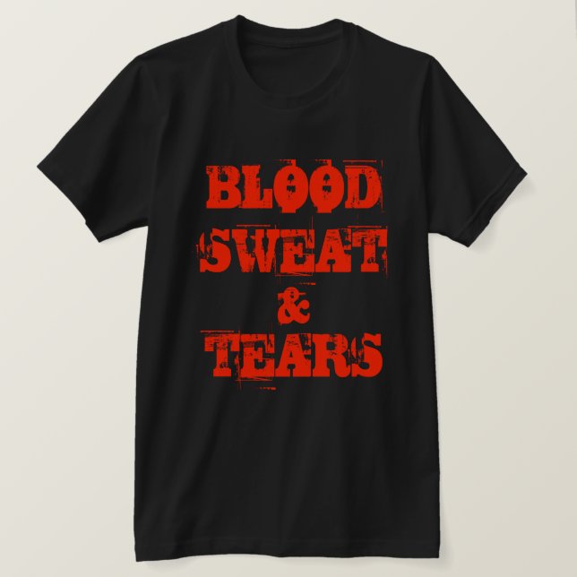 Camiseta Suor & rasgos do sangue (Frente do Design)