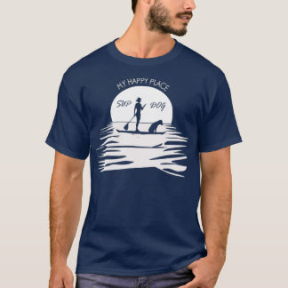 Camiseta Sup Dog Engraçado Levante Pá Embarcado Cachorro