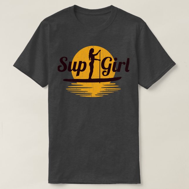 Camiseta SUP Girl Stand Up Padden Embarcar Verão (Frente do Design)
