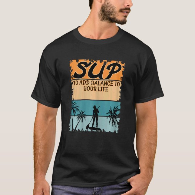 Camiseta Sup Girl Stand Up Paddler Senta-Se E Pega (Frente)